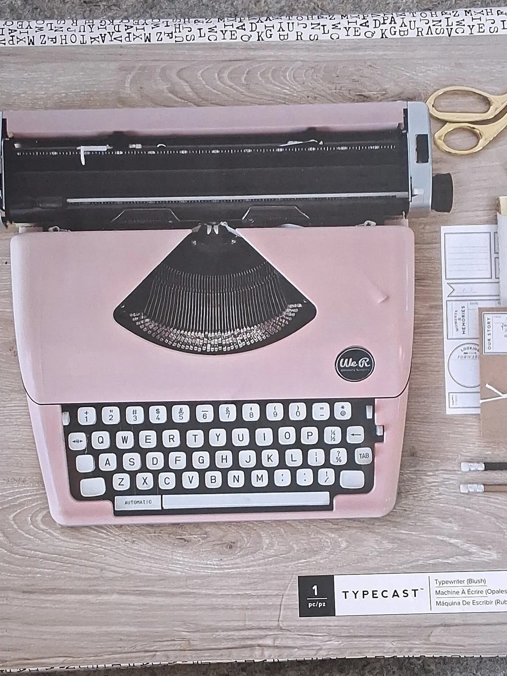 Retro Pink Typewriter We R Keepers